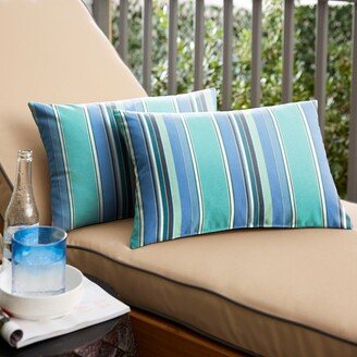 Humble and Haute Dolce Oasis Knife-edge Outdoor Sunbrella Lumbar Pillow