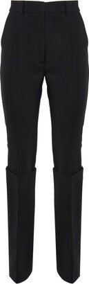 Slim Trousers With High Cuffs