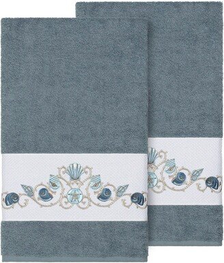 Bella Embellished Bath Towel - Set of 2 - Teal