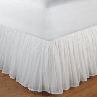 White Sheer 100-percent Cotton Voile Bedskirt