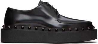 Rockstud-embellished leather lace-up shoes