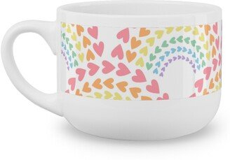 Mugs: Rainbow Love Latte Mug, White, 25Oz, Multicolor