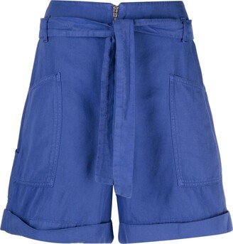 Dima high-waisted belted shorts