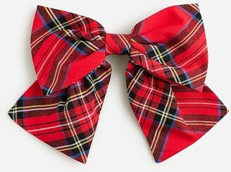 Oversized tartan bow hair clip