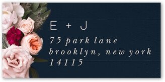 Wedding Address Labels: Dark Florals Address Label, Black, Address Label, Matte