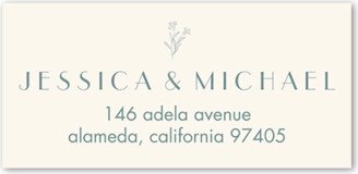 Address Labels: Simple Sprig Address Label, Blue, Address Label, Matte