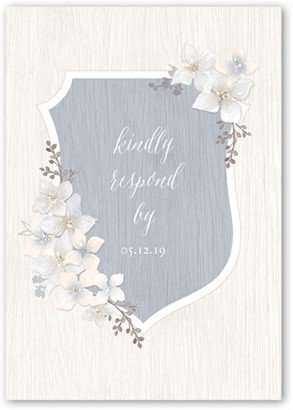 Rsvp Cards: Rustic Wildflowers Wedding Response Card, Grey, Matte, Signature Smooth Cardstock, Square