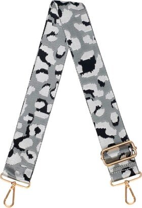 Luxe Light Grey Camo Print Bag Strap.