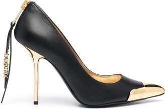 105mm Pull-Tab Leather Pumps