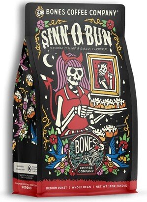 Bones Coffee Company Sinn 'O' Bun Ground Coffee Beans Cinnamon Roll Flavor