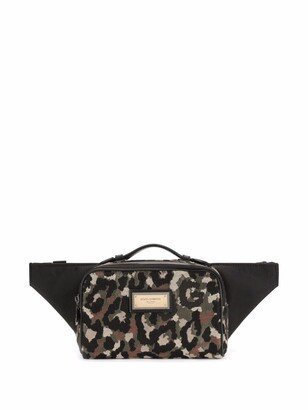 Leopard-Print Belt Bag-AA