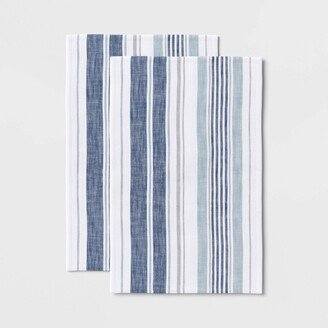 2pk Cotton Plain Woven Kitchen Towels