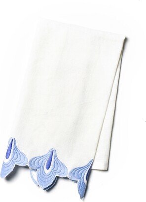 Iris Blue Sprout Trim Medium Hand Towel