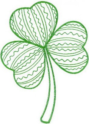 Luck Of The Irish Shamrock Or Four Leaf Clover Embroidered Waffle Weave Towel