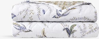Multicoloured Grimani Foliage-print Organic-cotton Bedcover