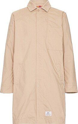 Cotton Car Coat in Tan