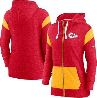 Women's Red, Gold Kansas City Chiefs Plus Size Monaco Full-Zip Hoodie - Red, Gold