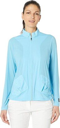 Sunsense 35 SPF Lightweight Full Zip Jacket (Casablanca) Women's Coat