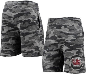 Men's Concepts Sport Charcoal, Gray South Carolina Gamecocks Camo Backup Terry Jam Lounge Shorts - Charcoal, Gray