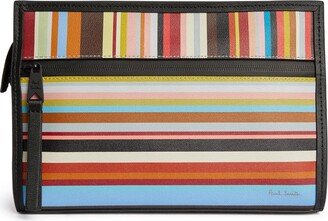 Signature Stripe Wash Bag