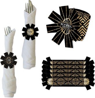 Big Dot Of Happiness Roaring 20's 1920s Art Deco Jazz Party Holder Napkin Rings 24 Ct