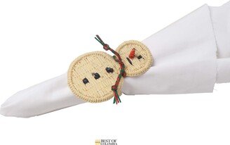 Snow Man Iraca Napkin Rings - Holiday Edition