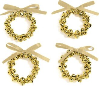 Set Of 4 Jingle Bells Napkin Rings