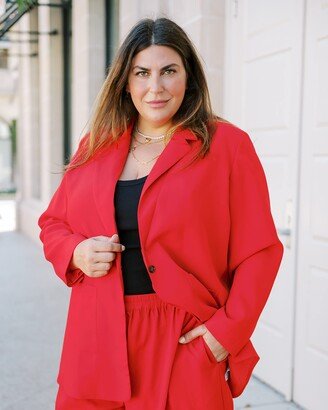 Women's Flame Red Blazer by @katiesturino