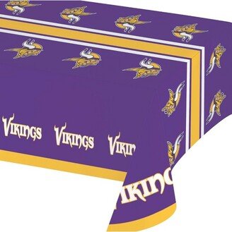 NFL 3ct Minnesota Vikings Football Reusable Tablecloth