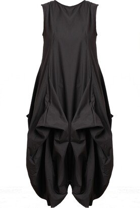 Metamorphoza Sleeveless Loose Dress In Black