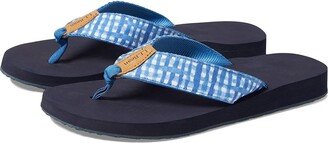 Classic Maine Isle Flip-Flop 3 Woven Print (Marine Blue Gingham) Women's Shoes