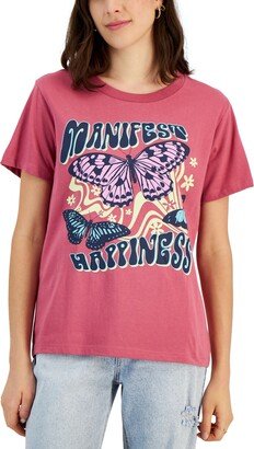 Grayson Threads, The Label Juniors' Manifest Happiness Graphic T-Shirt