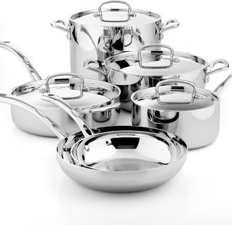 French Classic Tri-Ply Stainless Steel 10 Piece Cookware Set