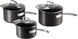 Toughened Non-Stick Sauce Pans (Set Of 3)