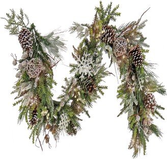 National Tree Company 6' Hgtv Home Collection Pre-Lit Cozy Winter Garland