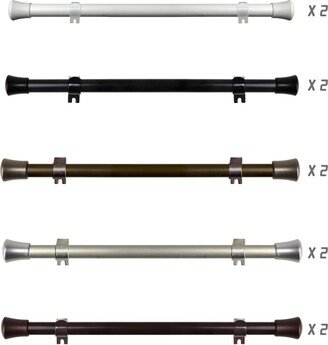 Iselect Home Decor 5/8 Inch Side Curtain Rod 12-20 Long | Set Of 2