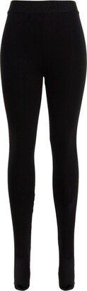 Branded Elastic Technical Jersey Leggings