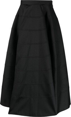 A-line flared midi skirt