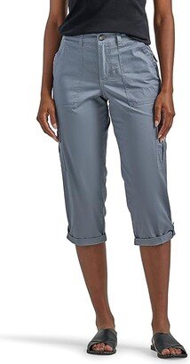 Flex-To-Go Cargo Capris (Tech Grey) Women's Casual Pants