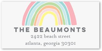 Address Labels: Adorable Rainbow Address Label, Gray, Address Label, Matte