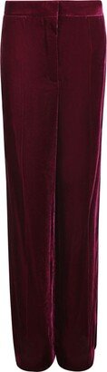 Straight-Leg Tailored Velvet Pants