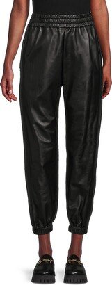 McQ Alexander McQueen Alexander McQ Alexander McQueenueen Alexander McQueen Women's Leather Cropped Joggers