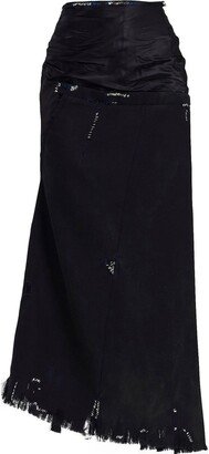 Panelled Knitted Maxi Skirt