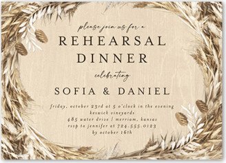 Rehearsal Dinner Invitations: Uniting Union Rehearsal Dinner Invitation, Beige, 5X7, Matte, Signature Smooth Cardstock, Square