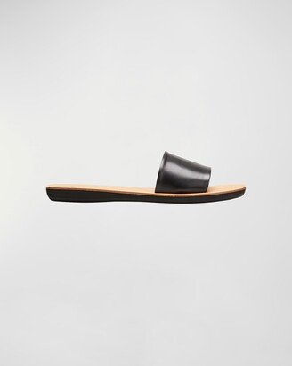 Agnellato Calf Leather Flat Sandals