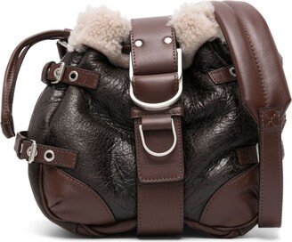 Leather Belt-Embellished Bucket Bag