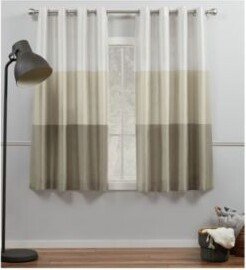 Curtains Chateau Striped Grommet Top Curtain Panel Pair