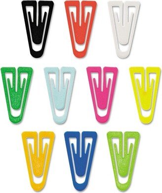 Advantus Paper Clips Plastic Large (1-3/8) Assorted Colors 200/ Box PC0600