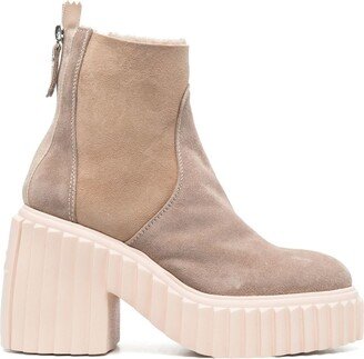 Platform-Sole Ankle Boots-AA