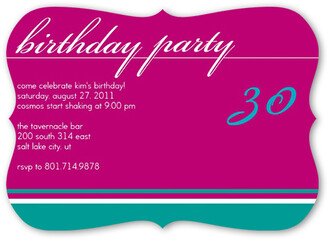 Invitation Cards: Birthday Fuchsia Party Invitation, Pink, Pearl Shimmer Cardstock, Bracket